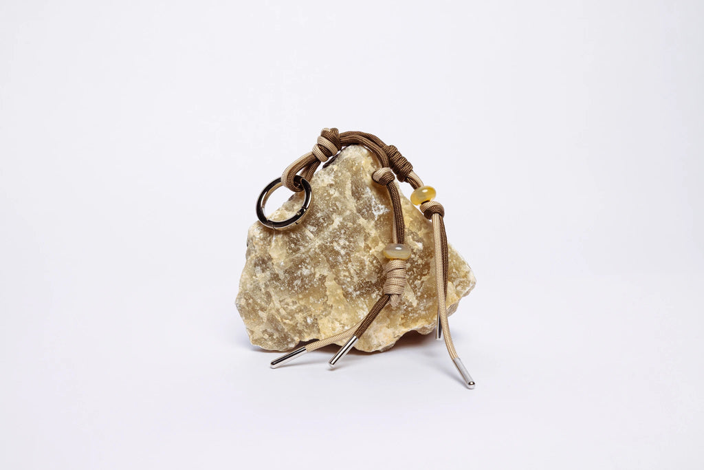 The Paracord Bag Charm | Brown Calcedony