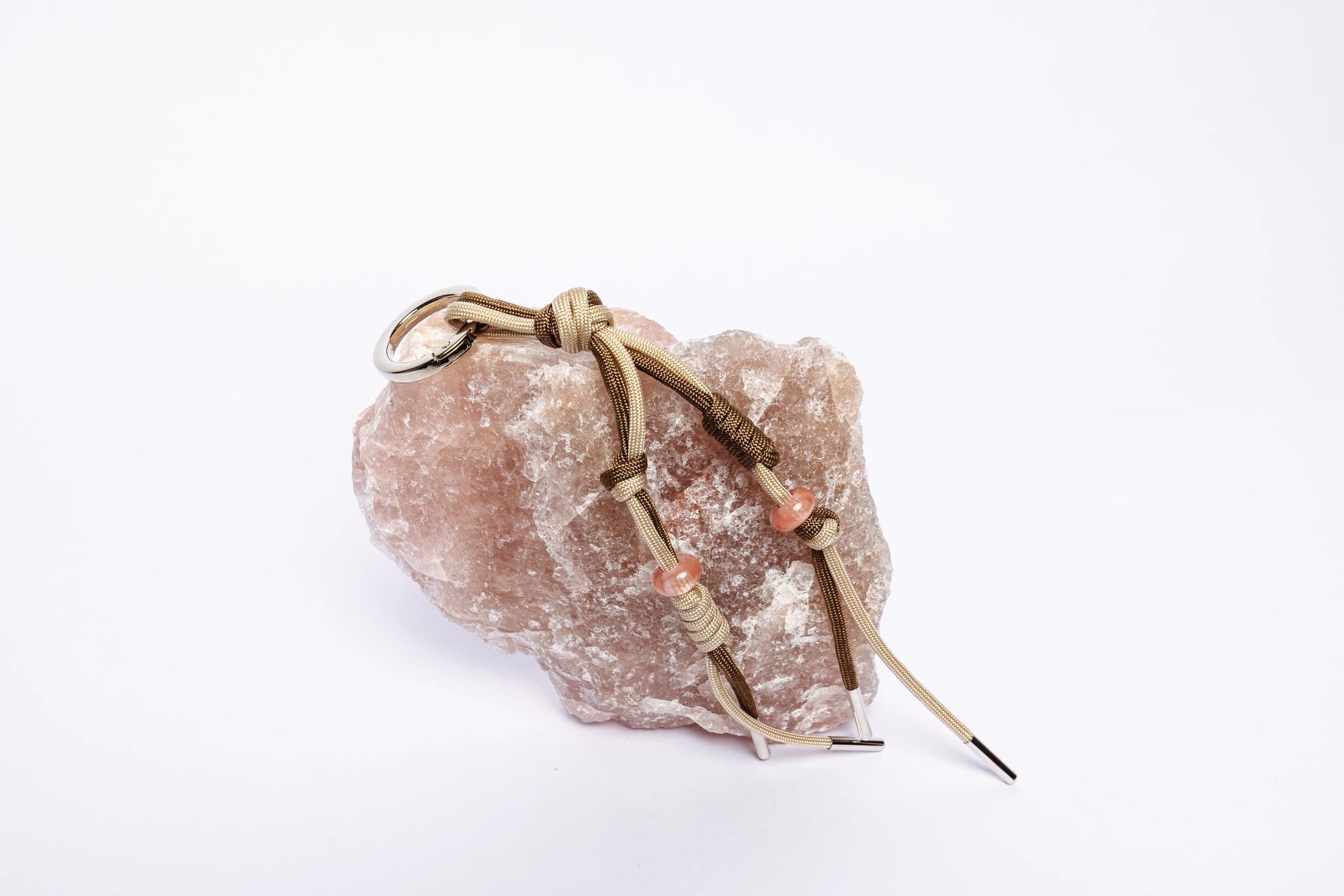 The Paracord Bag Charm | Rose Quartz